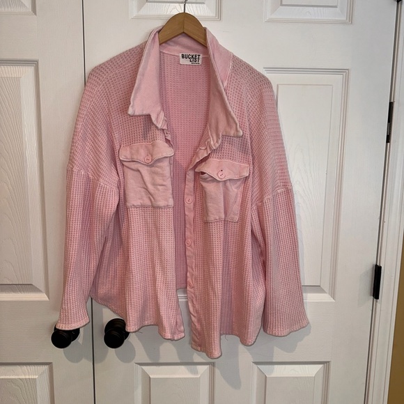 BUCKETLIST Jackets & Blazers - BUCKETLIST Pink Utility Jacket